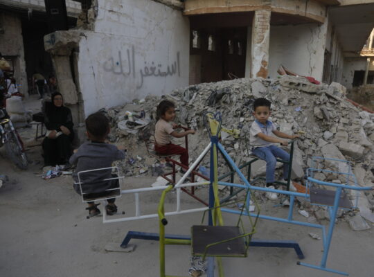 Amid the Ghosts of a Refugee Camp